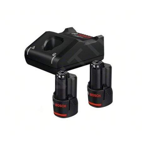 Bosch Accessoires - Set chargeur 4A, 2 batteries 12 V 3,0 Ah 1600A019RD