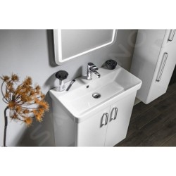 Sapho Theia - Meuble lavabo 660x700x350 mm, 2 portes, blanc TH072-3030