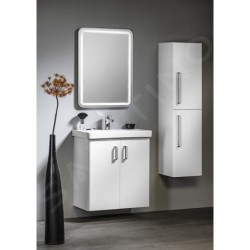 Sapho Theia - Meuble lavabo 660x700x350 mm, 2 portes, blanc TH072-3030