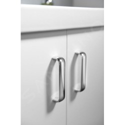 Sapho Theia - Meuble lavabo 660x700x350 mm, 2 portes, blanc TH072-3030
