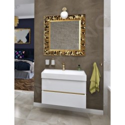 Sapho Odetta - Meuble-vasque, 670x500x435 mm, 2 tiroirs, blanc brillant DT070-3030