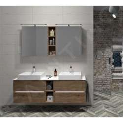 Sapho Odetta - Meuble-vasque, 670x500x435 mm, 2 tiroirs, blanc brillant DT070-3030