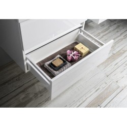 Sapho Odetta - Meuble-vasque, 670x500x435 mm, 2 tiroirs, blanc brillant DT070-3030