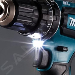 Makita Outillage - Perceuse-visseuse à percussion sans fil 18V, 3 batteries 3.0 Ah, chargeur DHP485RF3J