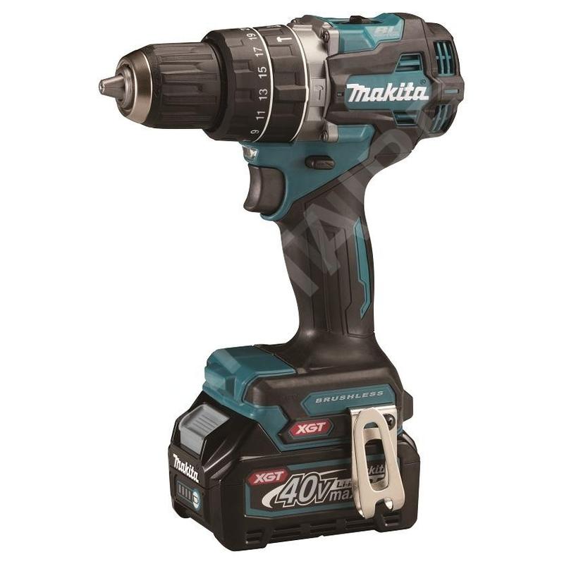 Makita Outillage - Perceuse-visseuse à percussion sans fil 40V, 2 batteries 2,0 Ah, chargeur HP002GA201