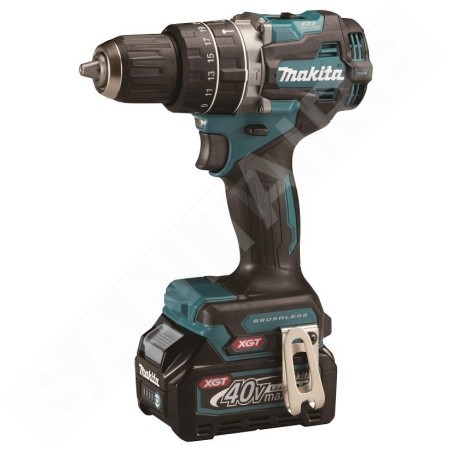Makita Outillage - Perceuse-visseuse à percussion sans fil 40V, 2 batteries 2,0 Ah, chargeur HP002GA201