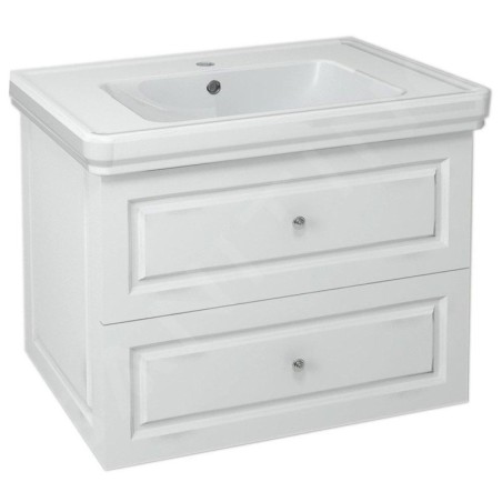 Sapho Violeta - Meuble-vasque, 685x520x465 mm, 2 tiroirs, blanc VI075-3131