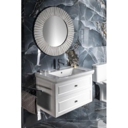 Sapho Violeta - Meuble-vasque, 685x520x465 mm, 2 tiroirs, blanc VI075-3131