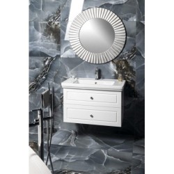 Sapho Violeta - Meuble-vasque, 685x520x465 mm, 2 tiroirs, blanc VI075-3131