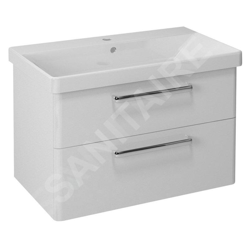 Sapho Theia - Meuble lavabo 756x500x442 mm, 2 tiroirs, blanc TH080-3030 Sapho Theia - Meuble lavabo 756x500x442 mm, 2 tiroirs, blanc TH080-3030