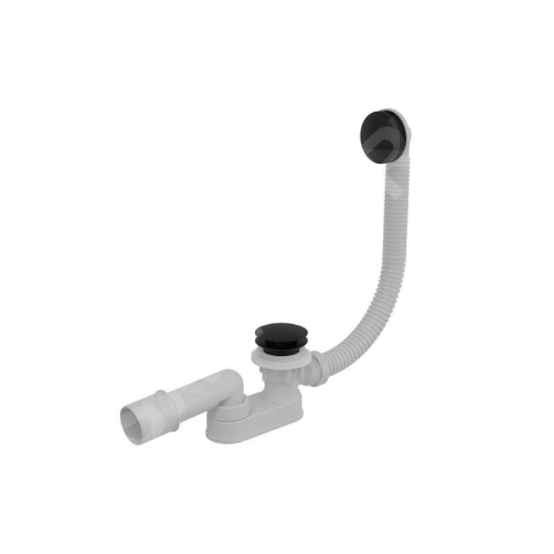 Alcadrain Garnitures de vidage - Garniture de vidage et trop-plein pour baignoire, longueur 800 mm, ClickClack, noir mat Alcadrain Garnitures de vidage - Garniture de vidage et trop-plein pour baignoire, longueur 800 mm, ClickClack, noir mat