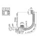 Alcadrain Garnitures de vidage - Garniture de vidage et trop-plein pour baignoire, longueur 800 mm, ClickClack, noir mat Alcadrain Garnitures de vidage - Garniture de vidage et trop-plein pour baignoire, longueur 800 mm, ClickClack, noir mat