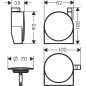 Hansgrohe Exafill S - Set de finition pour bec de baignoire, or poli 58117990