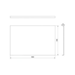 Polysan Plain - Panneau latéral 90, 900 x 590 mm, blanc 72714