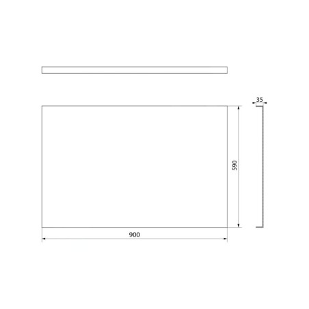 Polysan Plain - Panneau latéral 90, 900 x 590 mm, blanc 72714