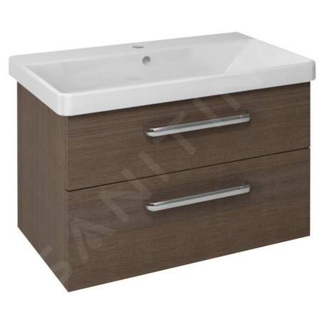 Sapho Theia - Meuble lavabo 756x500x435 mm, 2 tiroirs, pin rustique TH080-1616