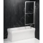 Polysan Olbia - Paroi de baignoire pneumatique 1230 mm, aluminium poli/verre clair 30317 Polysan Olbia - Paroi de baignoire pneumatique 1230 mm, aluminium poli/verre clair 30317