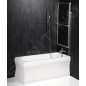 Polysan Olbia - Paroi de baignoire pneumatique 1230 mm, aluminium poli/verre clair 30317 Polysan Olbia - Paroi de baignoire pneumatique 1230 mm, aluminium poli/verre clair 30317