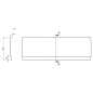 Polysan Plain - Panneau frontal, 180, gauche, 1800 x 590 mm, blanc 72642 Polysan Plain - Panneau frontal, 180, gauche, 1800 x 590 mm, blanc 72642