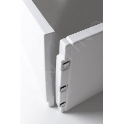 Polysan Plain - Panneau frontal, 180, gauche, 1800 x 590 mm, blanc 72642
