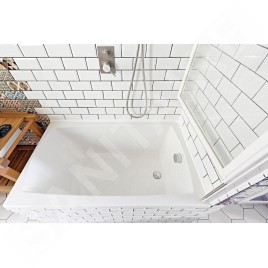 Polysan Accessoires - Garniture de vidage et de trop-plein pour baignoire, avec alimentation, longueur 775 mm, chrome 71685