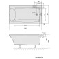 Polysan Baignoires - Baignoire rectangulaire Lily, 1300 x 700 x 390 mm, blanc 77511 Polysan Baignoires - Baignoire rectangulaire Lily, 1300 x 700 x 390 mm, blanc 77511