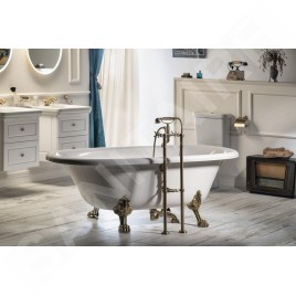 Sapho Antea - Raccordement pour installation de mitigeur sur bord de baignoire, 2 pièces, bronze 9846