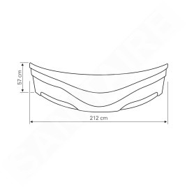 Aqualine Baignoires - Panneau frontal DUNAJ II 150, blanc G1355