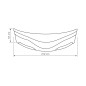 Aqualine Baignoires - Panneau frontal DUNAJ II 150, blanc G1355