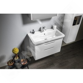 Sapho Ella - Meuble-vasque 765x500x430 cm, 2 tiroirs, blanc EL080-3030