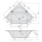 Polysan Baignoires - Baignoire d´angle FLOSS 1450 x 1450 x 500 mm, blanc 98611 Polysan Baignoires - Baignoire d´angle FLOSS 1450 x 1450 x 500 mm, blanc 98611