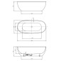 Aqualine Baignoires - Baignoire autoportante, 1800x800 mm, blanc E1880 Aqualine Baignoires - Baignoire autoportante, 1800x800 mm, blanc E1880