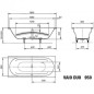 Kaldewei Ambiente - Baignoire Vaio Duo 950, 1800x800 mm, antidérapante, blanche 233034010001