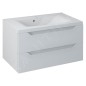 Sapho Wave - Meuble vasque, 800x450x480 mm, 2 tiroirs, blanc WA080-3030 Sapho Wave - Meuble vasque, 800x450x480 mm, 2 tiroirs, blanc WA080-3030