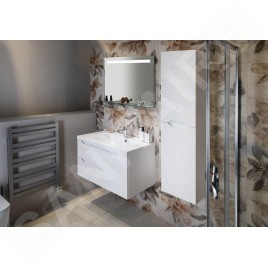 Sapho Wave - Meuble vasque, 800x450x480 mm, 2 tiroirs, blanc WA080-3030