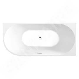 Aqualine Baignoires - Baignoire d'angle Tibera, 1700x800 mm, droit, blanc E1015