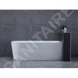 Aqualine Baignoires - Baignoire d'angle Tibera, 1700x800 mm, droit, blanc E1015