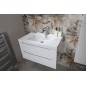 Sapho Wave - Meuble vasque, 800x450x480 mm, 2 tiroirs, blanc WA080-3030 Sapho Wave - Meuble vasque, 800x450x480 mm, 2 tiroirs, blanc WA080-3030