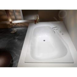 Kaldewei Avantgarde - Baignoire Plaza Duo 190, droite, 1800x1200 mm, avec trous pour les poignées, effet Perl, blanc