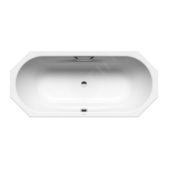 Kaldewei Ambiente - Baignoire Vaio Duo 8 953, 1800x800 mm, avec trous pour les poignées, antidérapante, effet Perl, blanc