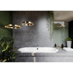 Kaldewei Ambiente - Baignoire Vaio Duo 8 953, 1800x800 mm, avec trous pour les poignées, antidérapante, effet Perl, blanc