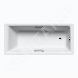 Kaldewei Ambiente - Baignoire rectangulaire Puro Star 693, 1700x800 mm, avec trous pour poignées, blanc 259500010001