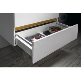 Sapho Odetta - Meuble lavabo, 820x500x435 mm, 2 tiroirs, blanc brillant DT085-3030