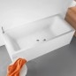 Kaldewei Ambiente - Baignoire rectangulaire Puro Duo 663, 1700x750 mm, Perl-Effekt, blanc 266300013001