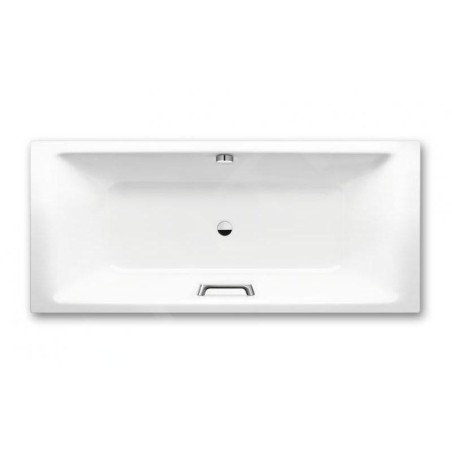 Kaldewei Ambiente - Baignoire rectangulaire Puro Duo 663, 1700x750 mm, trous pour poignées, effet Perl, blanc 266310113001
