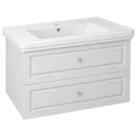 Sapho Violeta - Meuble avec lavabo, 830x520x460 mm, 2 tiroirs, blanc VI090-3131