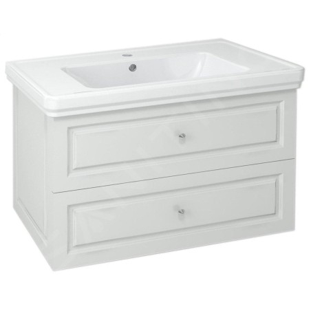Sapho Violeta - Meuble avec lavabo, 830x520x460 mm, 2 tiroirs, blanc VI090-3131