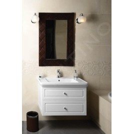 Sapho Violeta - Meuble avec lavabo, 830x520x460 mm, 2 tiroirs, blanc VI090-3131