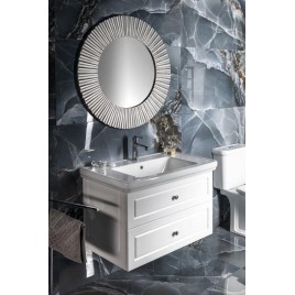 Sapho Violeta - Meuble avec lavabo, 830x520x460 mm, 2 tiroirs, blanc VI090-3131