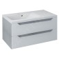 Sapho Wave - Meuble lavabo 900x450x480 mm, gauche, 2 tiroirs, blanc/chêne argenté WA092-3011 Sapho Wave - Meuble lavabo 900x450x480 mm, gauche, 2 tiroirs, blanc/chêne argenté WA092-3011